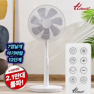 한일전기 아기바람 리모컨 무소음 선풍기, DCF-S162R