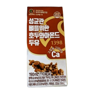 성균관 뼈를위한 호두와아몬드 두유 190ml 48팩, 0.19l