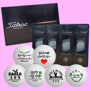 정품 3피스 골프공 1더즌(12알) 로고제작무료 홀인원볼 기념볼 골프공선물, 화이트, 1세트, 12개입