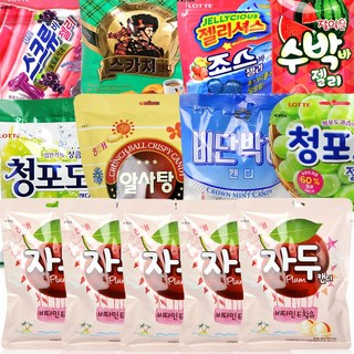 대용량 사탕 캔디 젤리 5봉 자두맛 썬키스트 청포도 크리스마스 유치원 어린이집 간식 선물, 08 롯데제과 5000청포도 캔디 x 2개, 323g, 2개