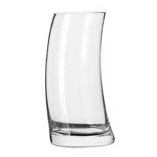 휘어진 유리잔 커피 홈카페 음료수 아이스잔 하이볼 글래스컵, 360mL, 1개