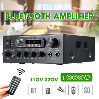 파워앰프 블루투스 오디오 파워 앰프 홈 시어터 원격 제어 FM USB 포함 1000W 800W 600W 220V, 3)TypeD BT310A EU