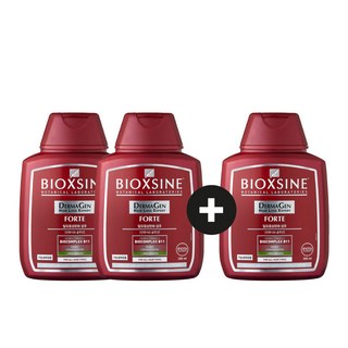 2+1 비옥신 BIOXSINE 독일 천연 탈모 샴푸 포르테 300ml 지성 건성 관리 무실리콘 산모추천 원형탈모 헤어볼륨 기능성 탈모샴푸, 3개