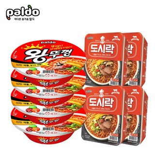 팔도 왕뚜껑X4개+도시락X4개, 8개, 86g