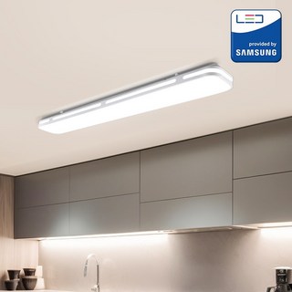 진보 삼성 칩셋 LED 윤슬 주방등 1180mm 60W 조명 화이트 플리커프리 국내산 led주방등