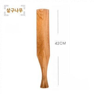 빨래방망이 나무 다듬이 물 방망이 빨래봉 막대기 몽둥이 빨래판 빨래감 주걱 스틱 빨래, 1개, 살구나무 42cm