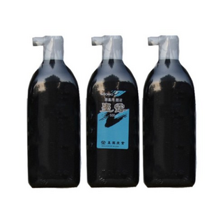 묵로 고급 서예용 먹물 3p, 500ml, 1색