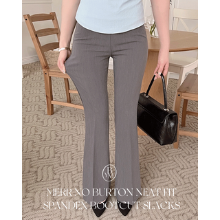 (쫀쫀보정)메르 노버튼 깔끔핏 스판 부츠컷 슬랙스 - 3size