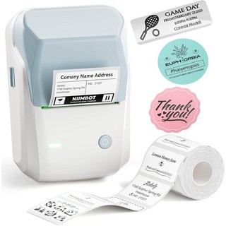 님봇 B1 휴대용 블루투스 라벨프린터 (라벨지1개포함), B1블루, 사각화이트50x50, 1세트, NIIMBOT
