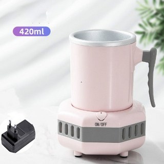 소주 냉각기 디스펜서 캔맥주 소주병 쿨러 맥주캔 휴대용, EU 플러그 핑크