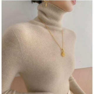 울100 여성풀오버니트 양모 빅사이즈 5XL 목폴라 데일리 스웨터 필드룩 가을겨울 터틀넥