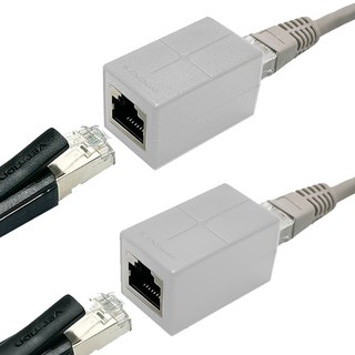 RJ45 FTP 랜선 연장 키스톤 잭 커플러 헤비, 37mm, 2개, 화이트