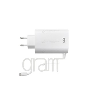 LG 그램 17ZB90R 노트북 정품 충전기 어댑터 USB-C 65W, 화이트, 1개