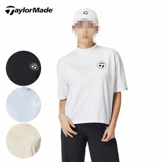 테일러메이드 여성 반목 티셔츠 그래픽 폴로 셔츠 서클 로고 S/S UN687
