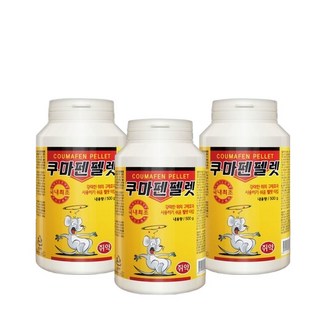 쥐 약 퇴치 제 방역 방제 박멸 살서제 쿠마펜펠렛 500g_3ea 쥐약그릇 10개 증정, 3개, 1개입