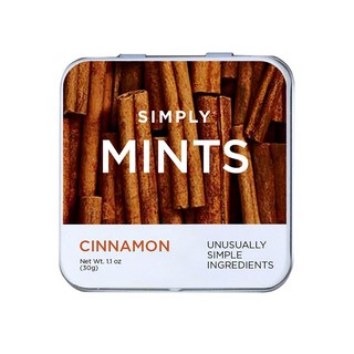 SIMPLY 브레스민트 30g 6팩 시나몬 SIMPLY Cinnamon Natural Breath Mints 6 Pack (180 Mints) | Aspartam, 6개