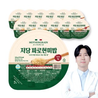 마더그레인 저당 파로현미밥 / 가정의학과 전문의 개발 / 다이어트 / 당류0%, 12개, 130g