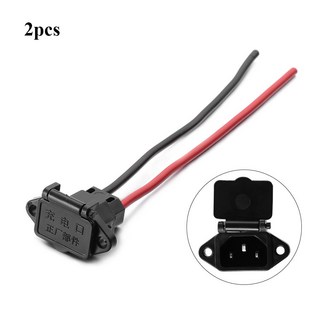 전기 자전거 배터리 소켓 자동차 커넥터 플러그 범용 3 수직 12AWG 케이블 48V 차량용, 02 2pcs, 2개