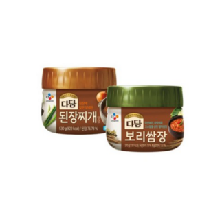 냉장 CJ제일제당 다담 된장찌개 전용 530g x 1개 + 다담 보리쌈장 570g x 1개, 1세트 냉장 CJ제일제당 다담 된장찌개 전용 530g x 1개 + 다담 보리쌈장 570g x 1개, 1세트