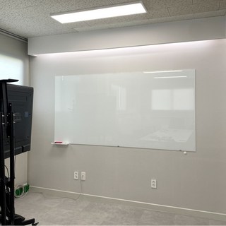 유리칠판 무테형 화이트 대형 사무실 유리보드 제작 시공 설치, 그외색상, 90x120cm 판서용, 선택안함