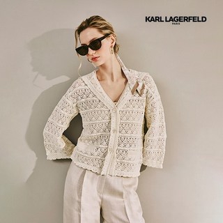 칼라거펠트 25SS 니트 크로셰 가디건