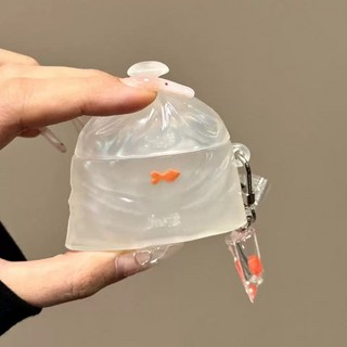 투명어항 행운 금붕어 주머니 에어팟케이스, 에어팟4세대, 1개