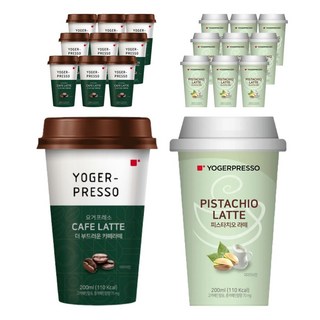 요거프레소 컵커피 피스타치오라떼+카페라떼, 20개, 200ml