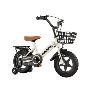 BLACK K7 자전거 입문 바구니 보조바퀴 경량 미니 네발 초등학생 자전거, 1개, 100cm, 베이지