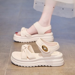 Modern Fashion 여성 벨크로 심플한 샌들 통굽 발편한 신발 X125