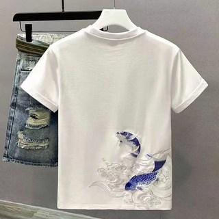WEIHAN 남성 루즈핏 반팔 티셔츠