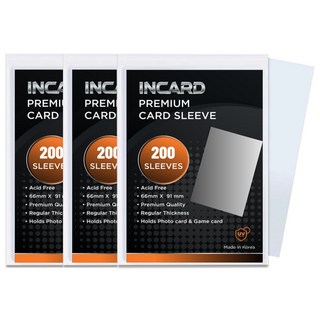 인카드 포켓몬 스포츠 카드 포카 프로텍터 투명 카드 슬리브 66x91mm 200매, 3p, 1개
