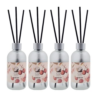 느긋 인테리어 디퓨저 실내 방향제 화장실 사무실 집들이 선물, 4개, 250ml, 체리알사탕