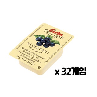 다보 블루베리 포션잼 14g x 32개 / 일회용 낱개잼 / 호텔 조식용 / 위생 소분 업소용 / 급식 카페 베이커리 필수템, 448g, 1세트