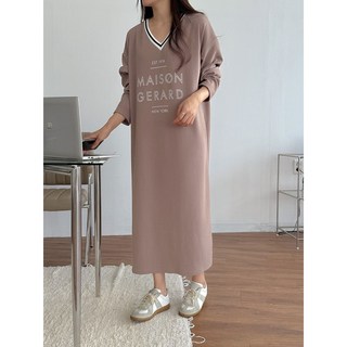 오버핏 브이넥 메종 원피스
