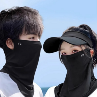 아반트스 귀걸이형 자외선차단 냉감 쿨마스크 2p, 블랙, 2개