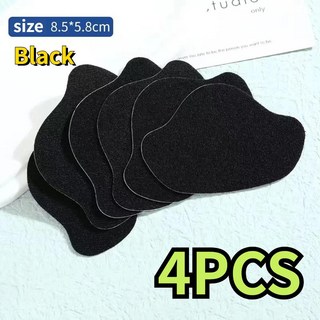 4pcs 스포츠 신발 수리 스티커 스웨이드 뒤꿈치 보호대 마모 방지 구멍 자체 접착 패치 Insoles 풋 케어 삽, Black, 4개