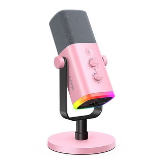 FIFINE AM8 RGB 조명 다이나믹 마이크 – XLR/USB 지원, 팟캐스트 및 게임 스트리밍용, 음소거 버튼 및 헤드폰 잭 포함, 핑크색 데스크탑 스탠드 다이나믹 마이크 모듈 FIFINE AM8 RGB 조명 다이나믹 마이크 – XLR/USB 지원, 팟캐스트 및 게임 스트리밍용, 음소거 버튼 및 헤드폰 잭 포함, 핑크색 데스크탑 스탠드 다이나믹 마이크 모듈