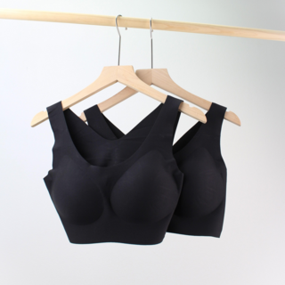 패드 일체형 편안한 노와이어 심리스 베이직 브라 2매입 하성민기업