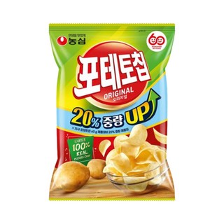 농심 포테토칩 오리지널 감자칩, 72g, 20개