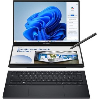 ASUS 젠북 듀오 듀얼 14 OLED 3K 120Hz 터치스크린 노트북 인텔 코어 울트라 9 285H 32GB RAM 1TB SSD 잉크웰 그레이, Ultra 9 285H