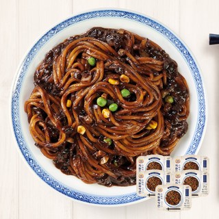 [우양] 수타식 직화짜장면 330g_직화솥에 직접 볶아낸 깊은 맛, 5개, 330g