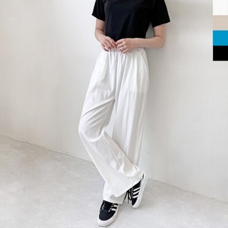 GAA L100W 여자린넨일자와이드밴딩팬츠