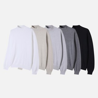 와이앤 5color 남자반목티 반폴라 부드러운니트