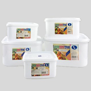 업소용 밀폐통 식당 김치통 반찬 식당 대용량 보관 싱싱점보밀폐 화이트 1호, 1개