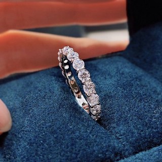 심플 반지 심플 Shipei 100 925 스털링 실버 만든 moissanite
