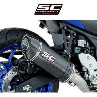 15-24년 야마하 YZF-R3 SC프로젝트 Oval 풀시스템 머플러, 1개, 카본