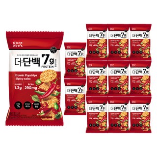 더단백 빙그레 건강tft 팝칩 매콤살사맛, 12개, 44g