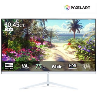 (연말이벤트)픽셀아트 PIXELART PA2430W 화이트 75Hz FHD 24형 모니터 무결점, PA2430W(무결점)