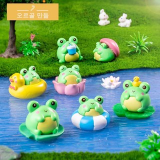 피크닉 개구리 8종 세트 테라리움 화분 DIY 만들기 재료 미니어처 피규어, 피크닉 개구리 8종 1세트