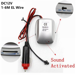 DC 3V AA 배터리 USB 12V 전원 공급 장치 어댑터 드라이버 컨트롤러 인버터 1-220M El 와이어 발광 조명, 02 Sound Activation